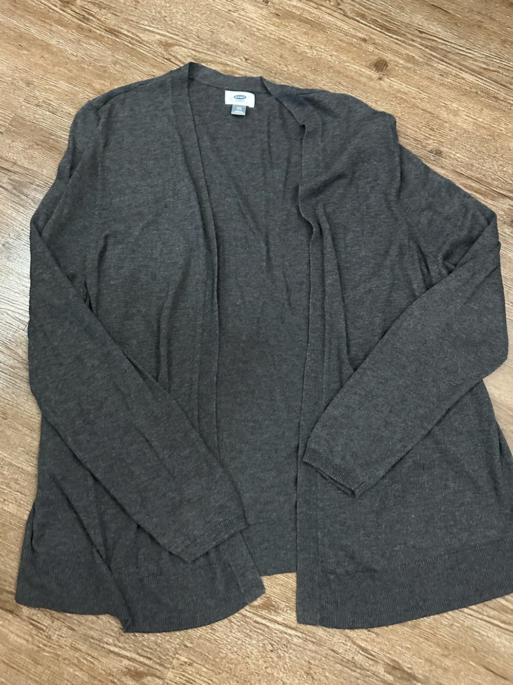 Old Navy Women's Charcoal Open-Front Cardigan Sweater